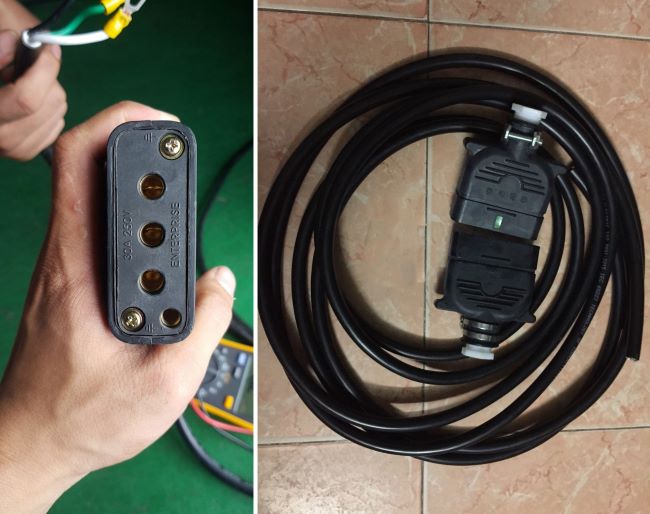 xe nâng điện sạc không vào